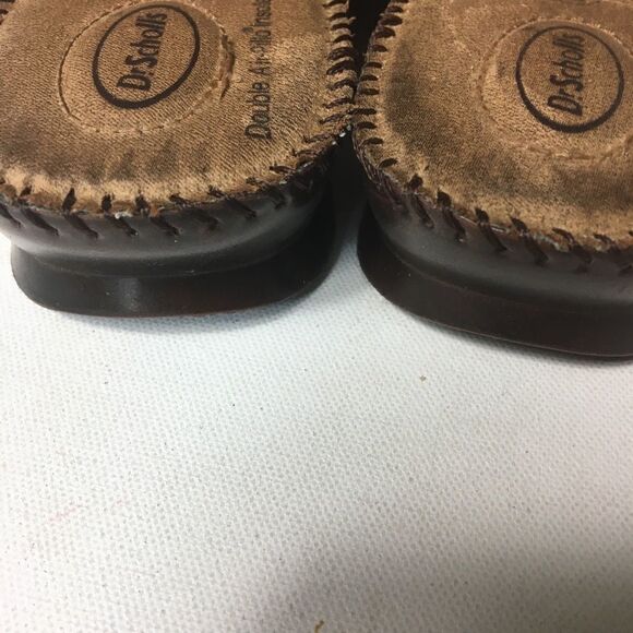 Dr Scholl’s insoles leather thong red sandals SZ10 - Picture 6 of 9